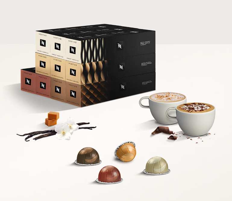 Nespresso Vertuo Barista Creations Flavored Blends + 2 Cups