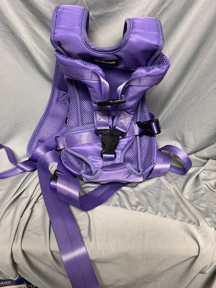 PetBonus Pet Front Dog Carrier Adjustable Front Backpack Purple Size S