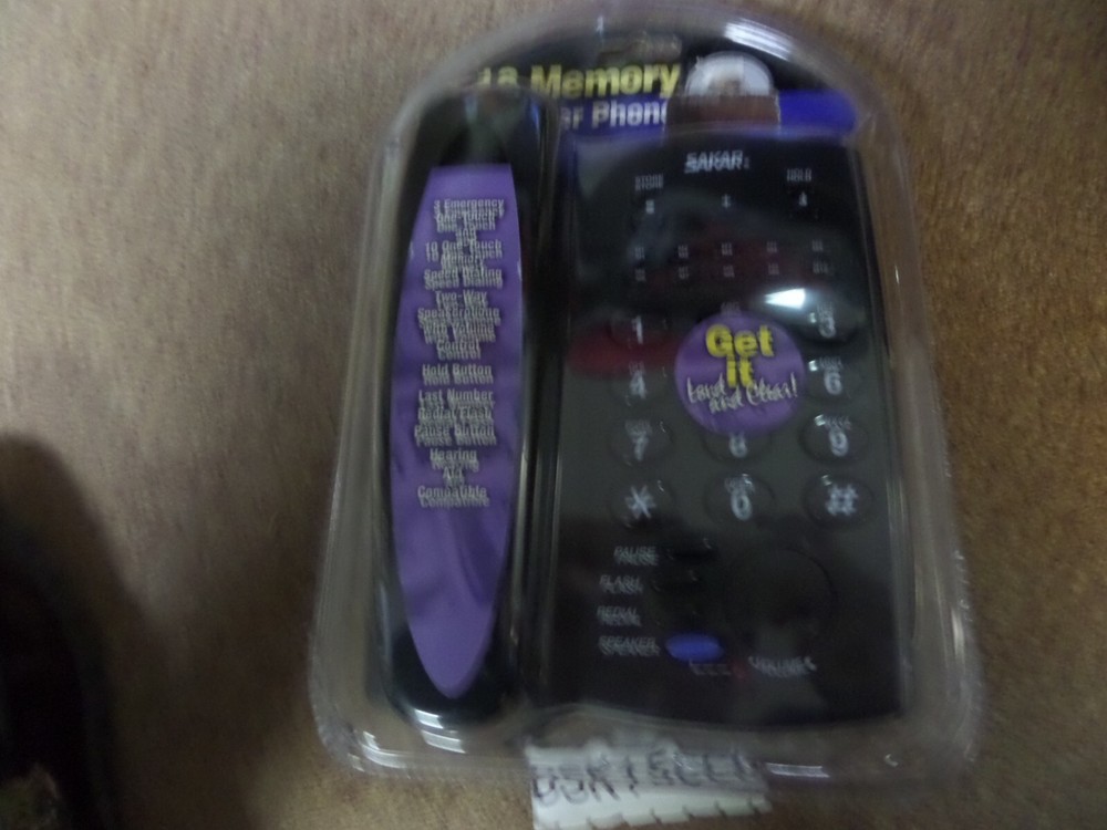Sakar 13 Memory Speaker Desk or Wall Phone w/Volume Control & Speed Dialing