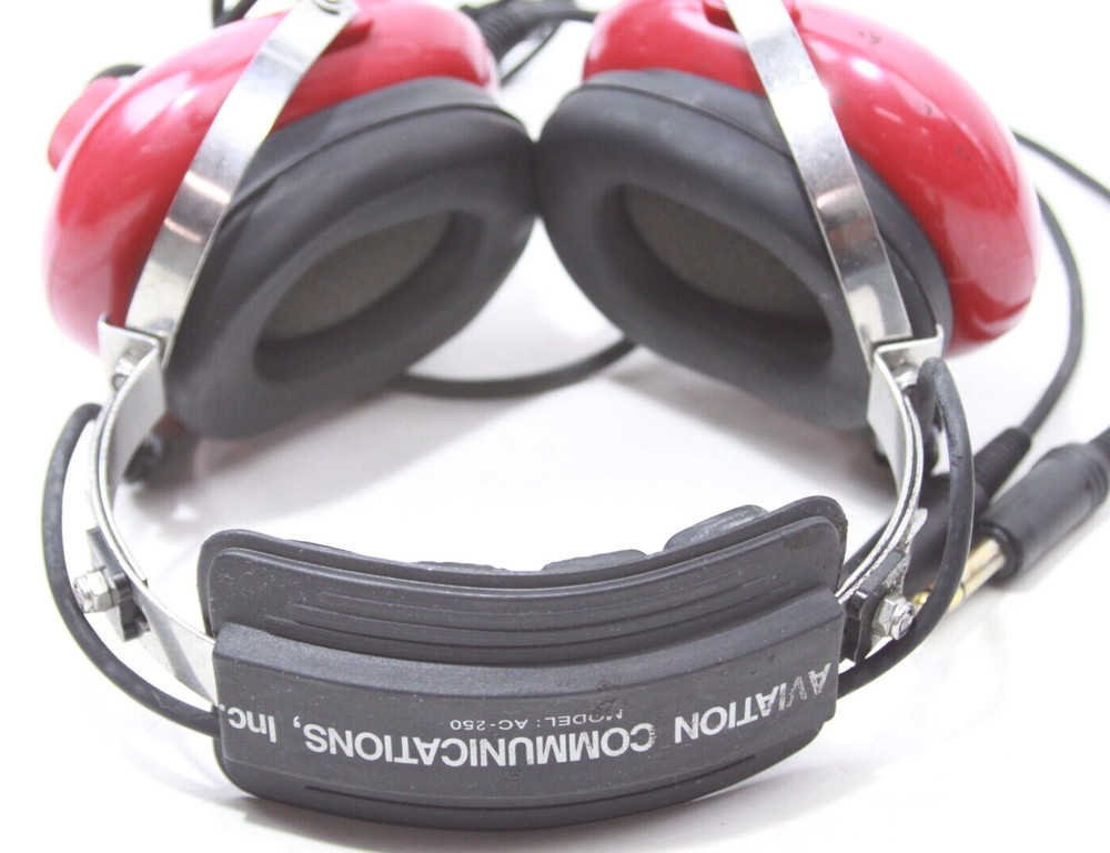 Aviation Communication Headset Model AC-250 Red Color