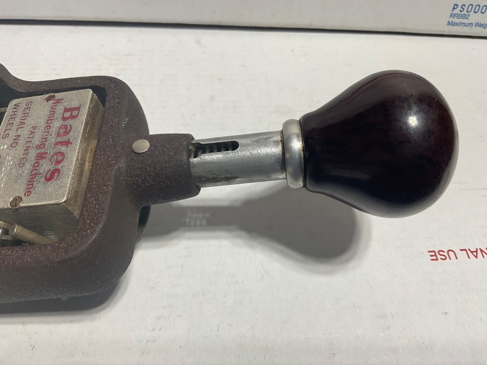 Vintage Bates Numbering Machine 6-Wheel / Style E / 5 Movement