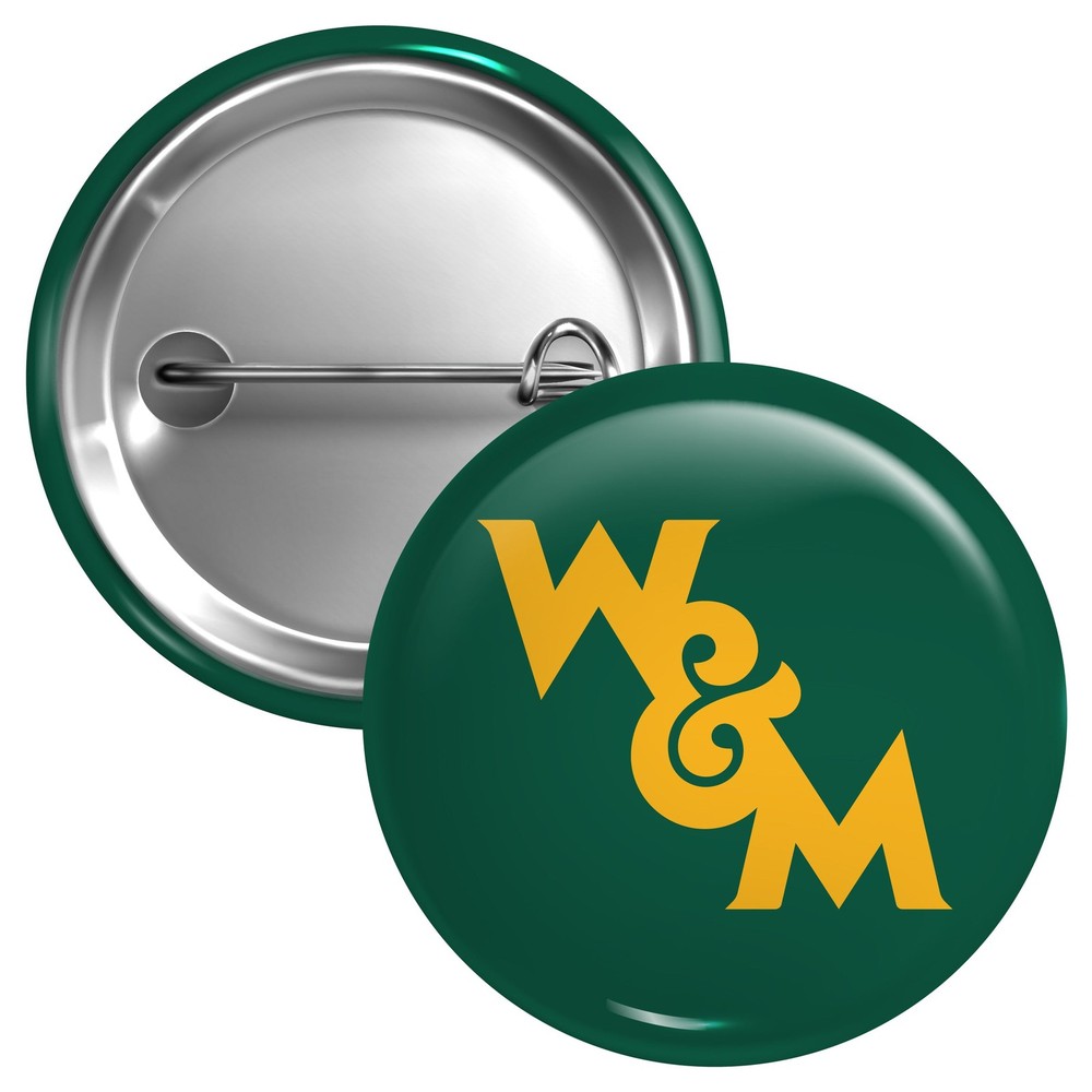 William and Mary Button Pin - 3 Size Options