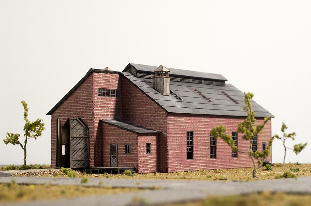 Laser Cut N Scale 2 Stall Engine House Building KIT.
