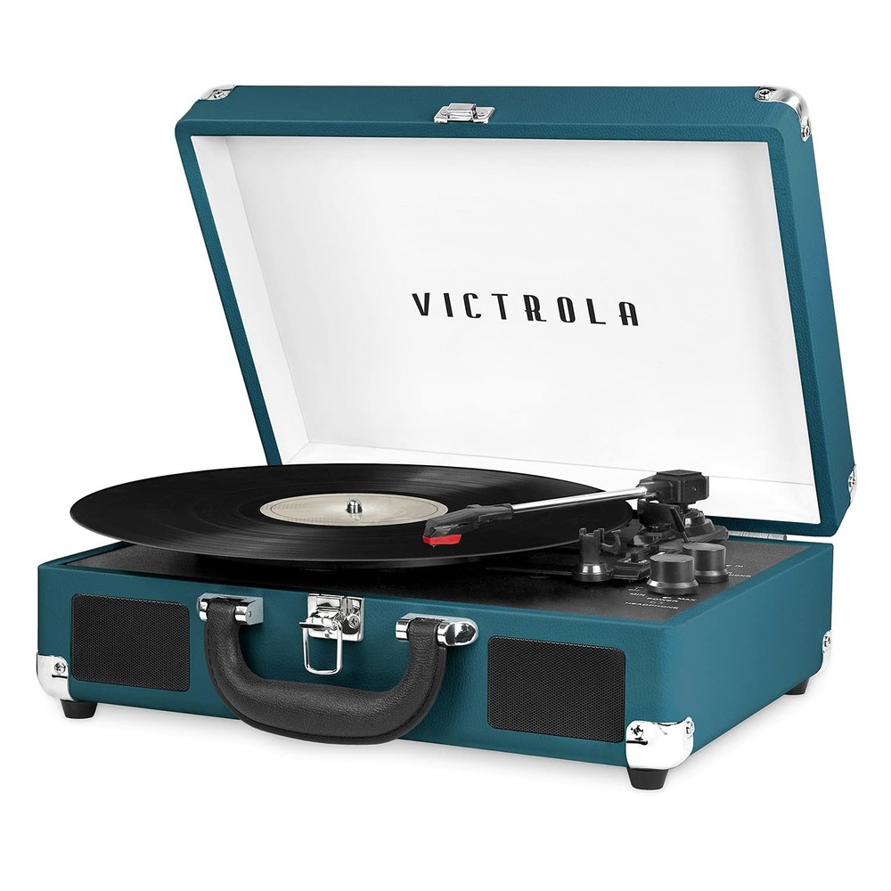 Victrola Journey Bluetooth Portable Suitcase Record Player – with Built-in