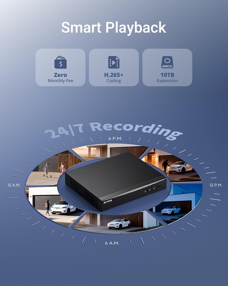 8CH Hybrid Security DVR with AI Detection