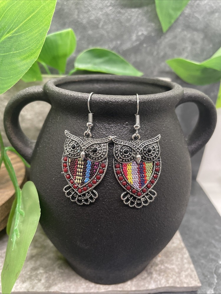 2” Silver-tone Boho Retro Earring Set Drop Dangle New Free Ship B6448
