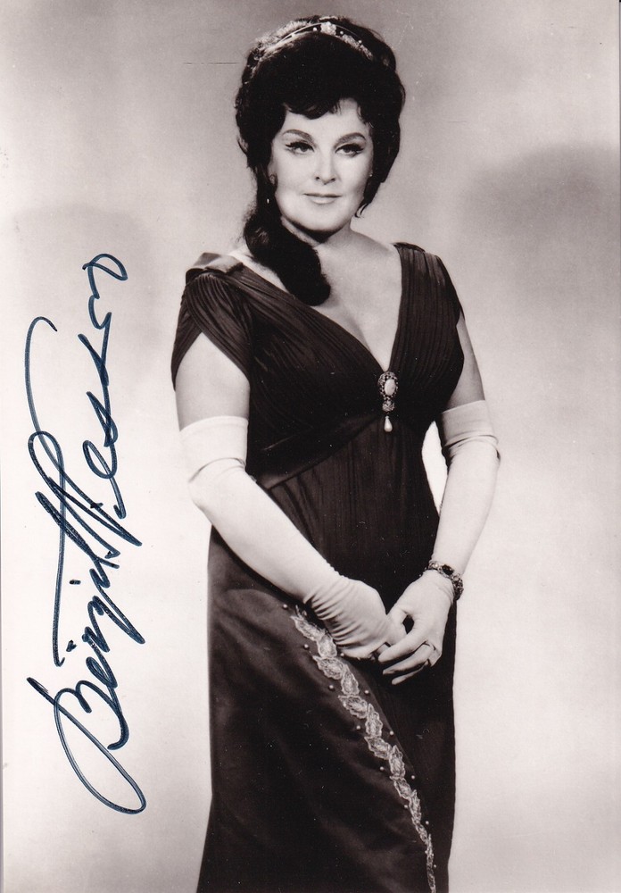 Birgit Nilsson opera photo original signed