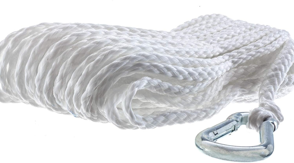 Polypropylene Anchor Line 1/4-inch 50ft Float Rope Boating Watercraft