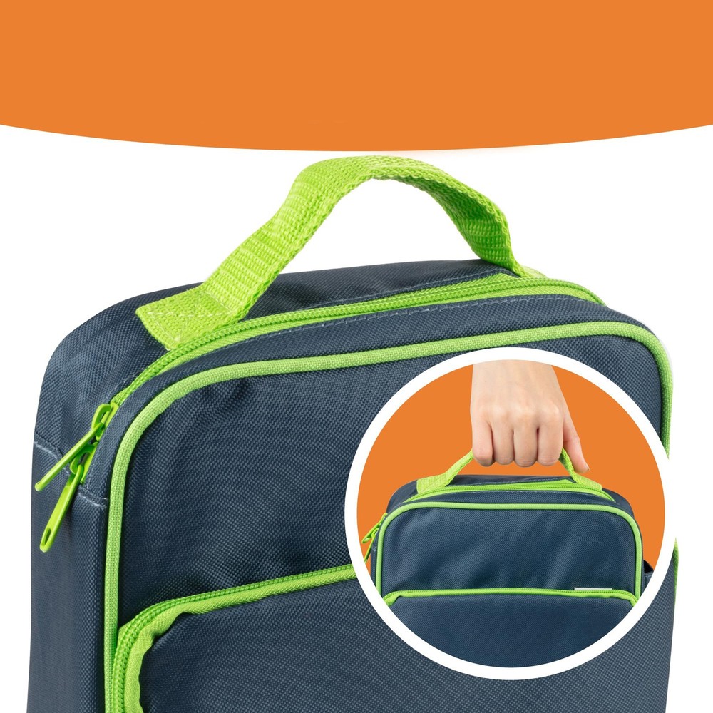 Insulated Lunch Tote, Nesting Container, Leakproof, Blue
