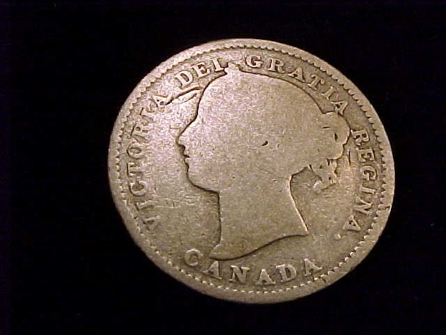 1896 Canada 10 Cent, About Good grade.