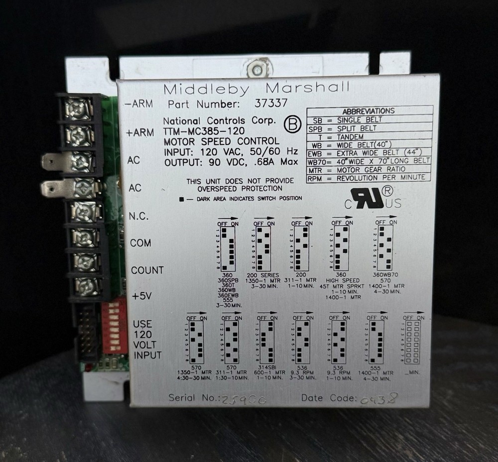 Middleby Marshall OEM Replacement Speed Control Board 37337