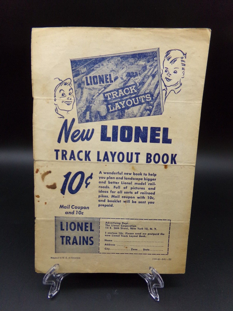 Lionel Model Train #1211 Operational Booklet