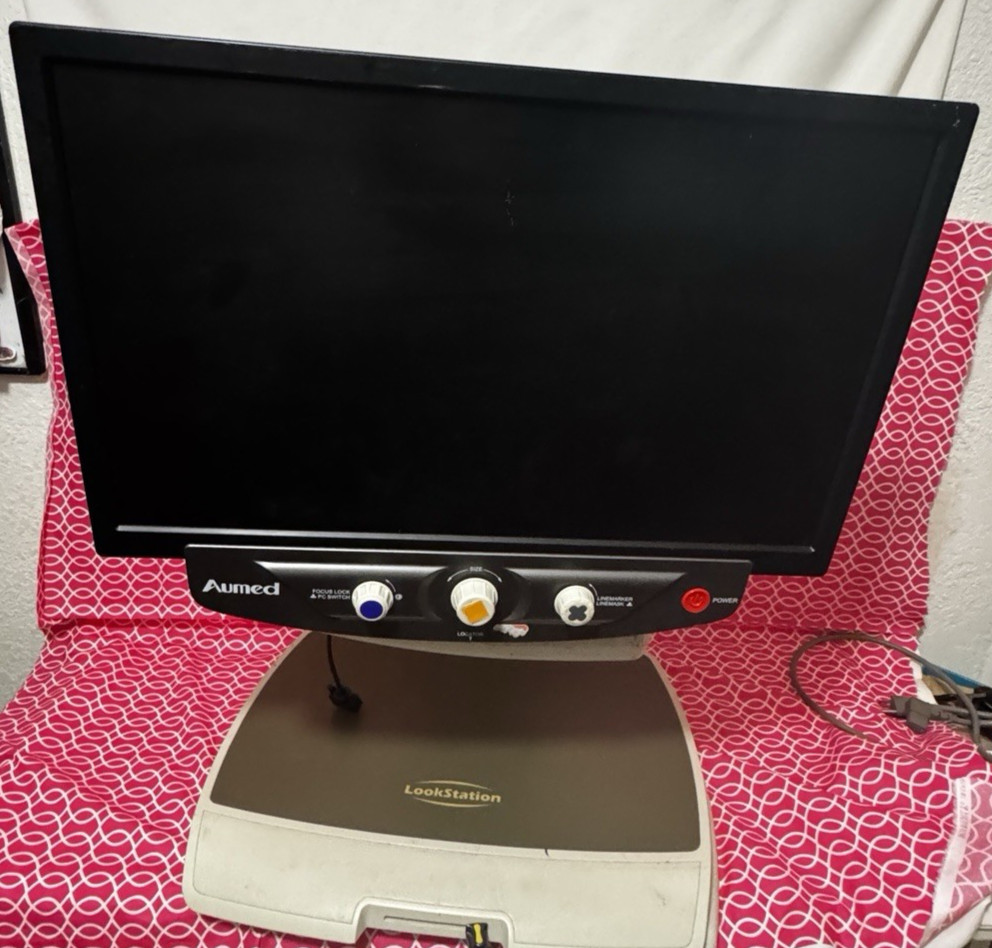 Aumed Look Station Electronic Video Magnifier, Read. As Is