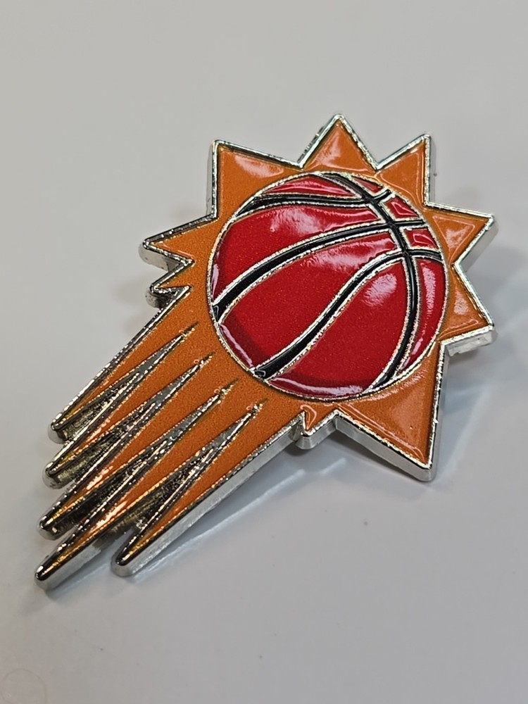 Basketball Orange Shooting Background Lapel Pin