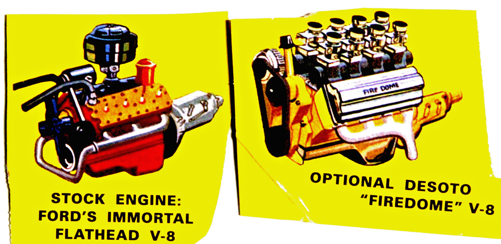 2  ENGINE SPECIAL "CLASSIC OLD SCHOOL" FLAT HEAD FORD & CHRYSLERS " FIREDOME V-8