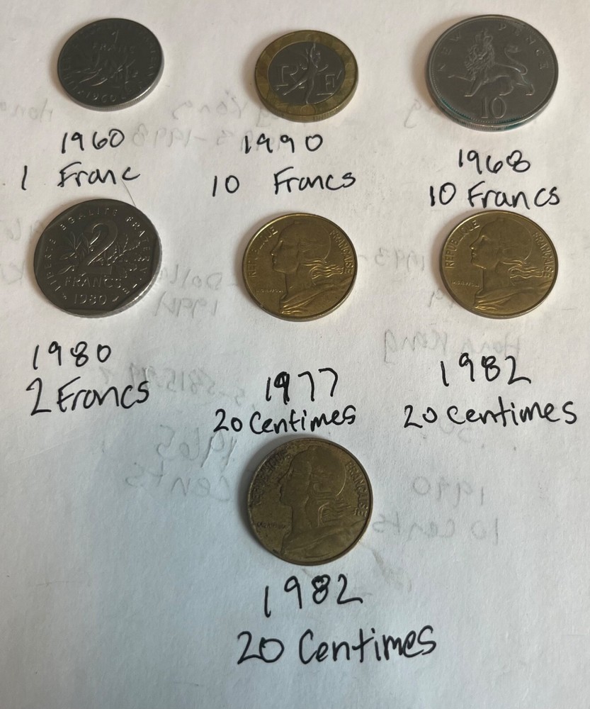France Coin Lot 1960-1990
