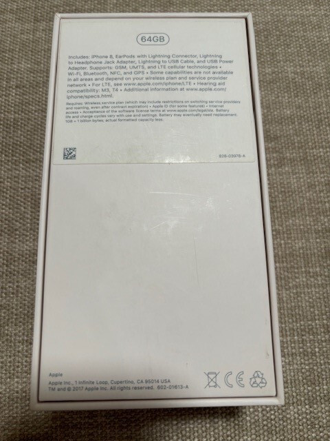 Apple Iphone 8 64 GB Original Empty Phone Box Only - Perfect