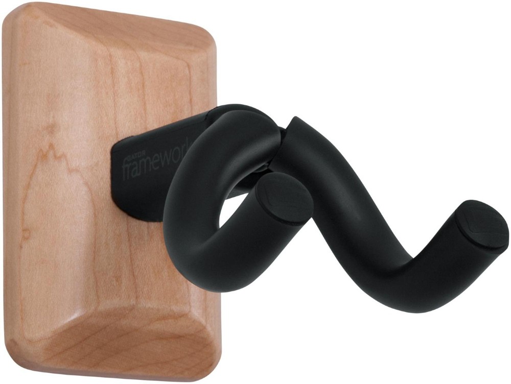 Gator Wall Mount Ukulele/Mandolin Hanger, Black Maple