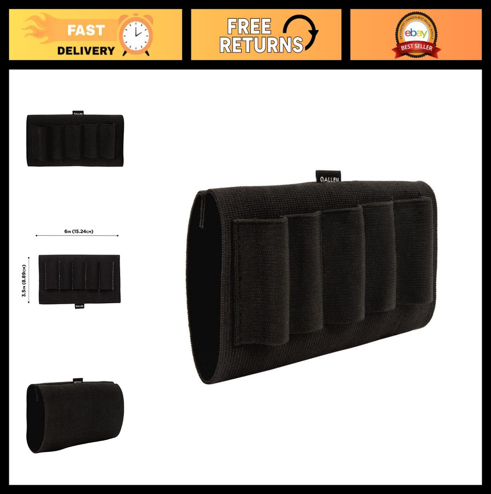 Elastic Buttstock Shell Holder for Shotgun - Adjustable, Durable, Tactical Gear