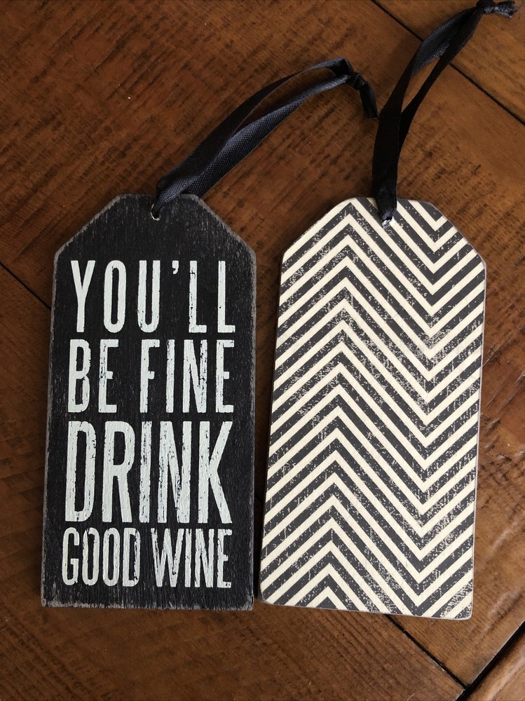 Wine Bottle Tags - Wooden
