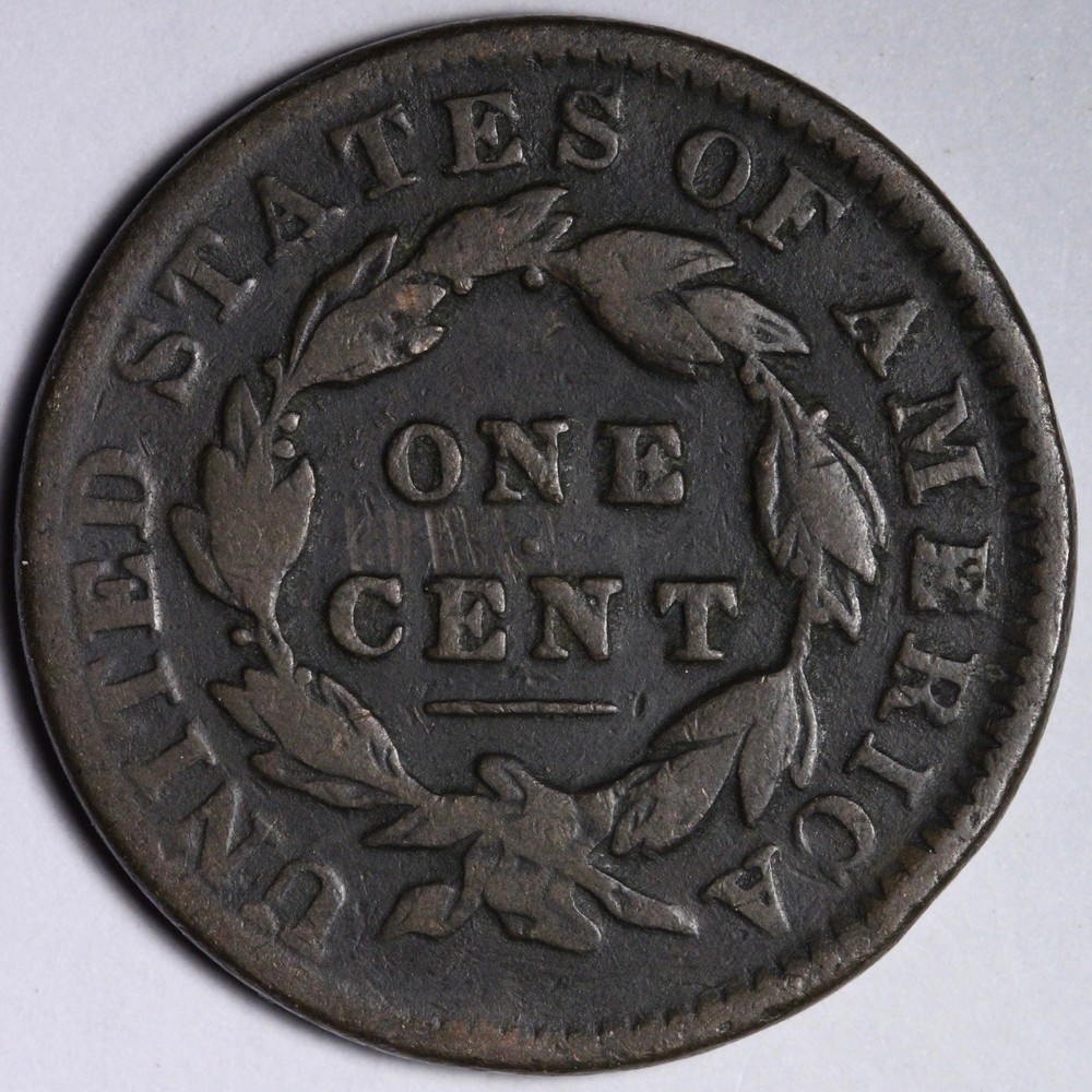 1831 Coronet Head Large Cent FINE E105 KQNM