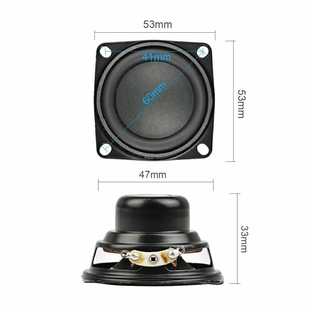 2Pcs Replacement Full Range Speaker 4ohm 10W Bluetooth Speaker