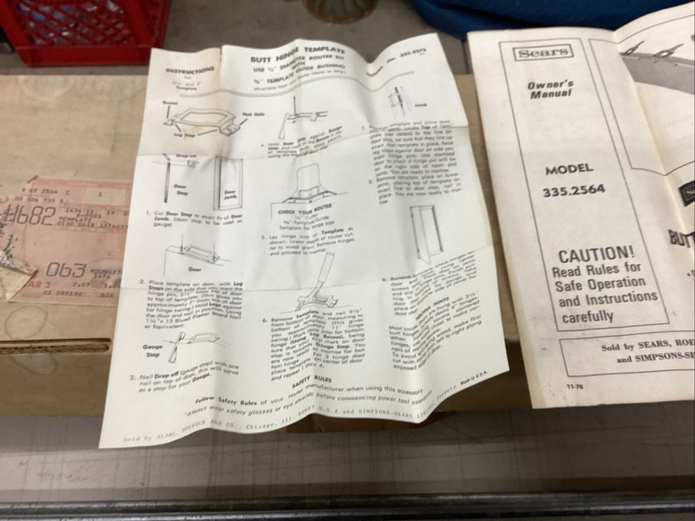 Craftsman Butt Hinge Template 9 2564
