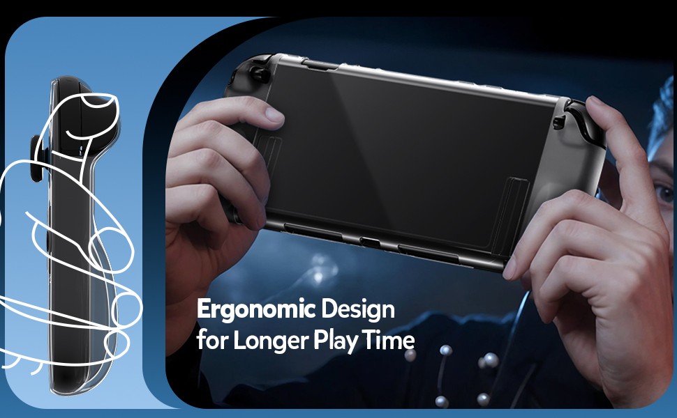 Removable TPU protective case for Switch 2 (2025), shockproof transparent shell.