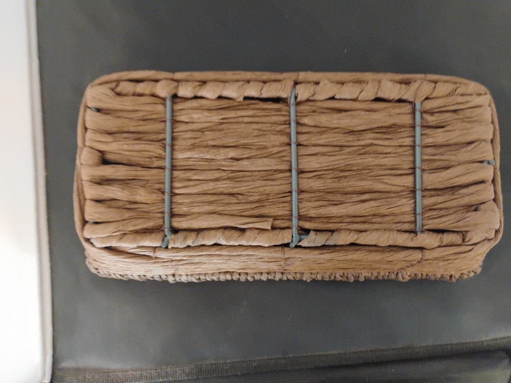 Banana Leaf Basket With Metal Frame