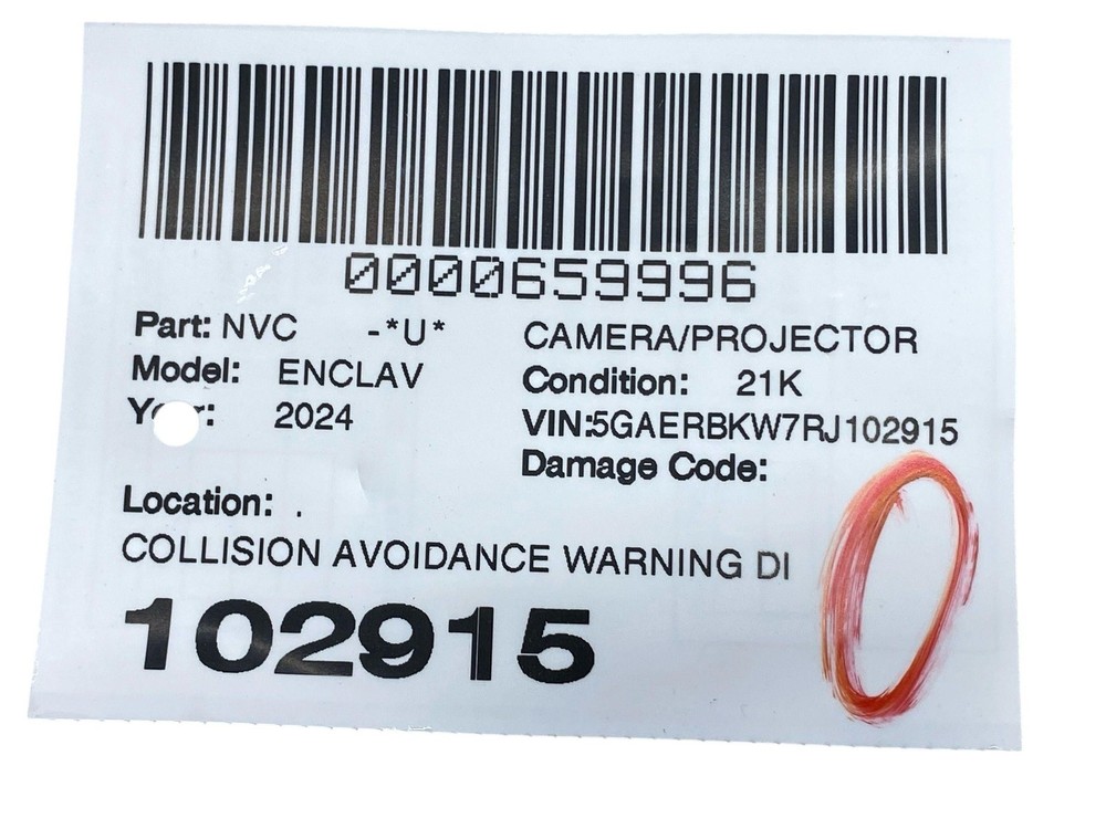 2017 - 2024 BUICK ENCLAVE COLLISION AVOIDANCE WARNING DISPLAY UNIT 84208369 OEM
