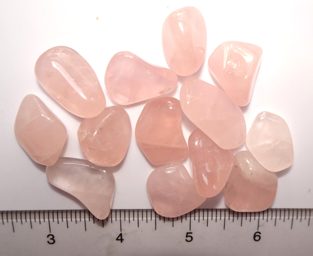 Rose Quartz - 12 Tumbled Stones   rt527