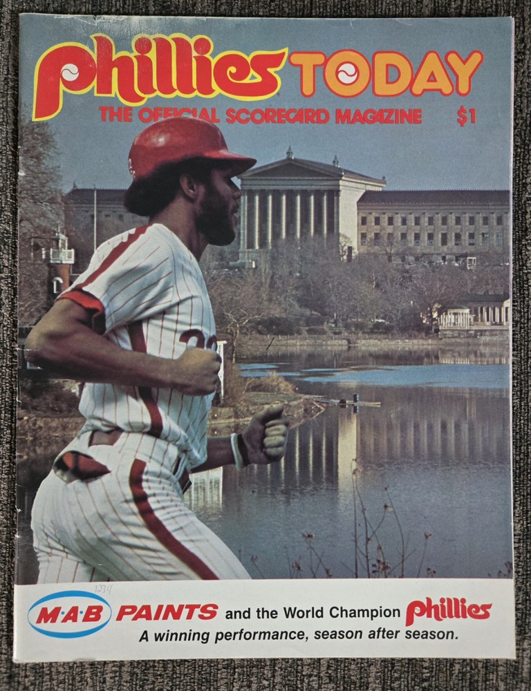 1981 MLB Philadelphia Phillies Program Bake McBride Cover 9/20/1981