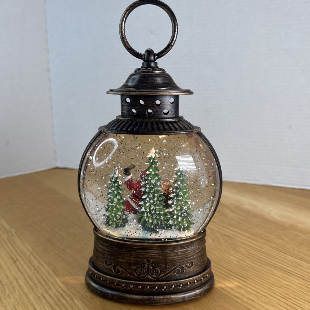 Christmas Snow Globe Christmas Decorations, Lighted Snow Globes Lantern, Rustic