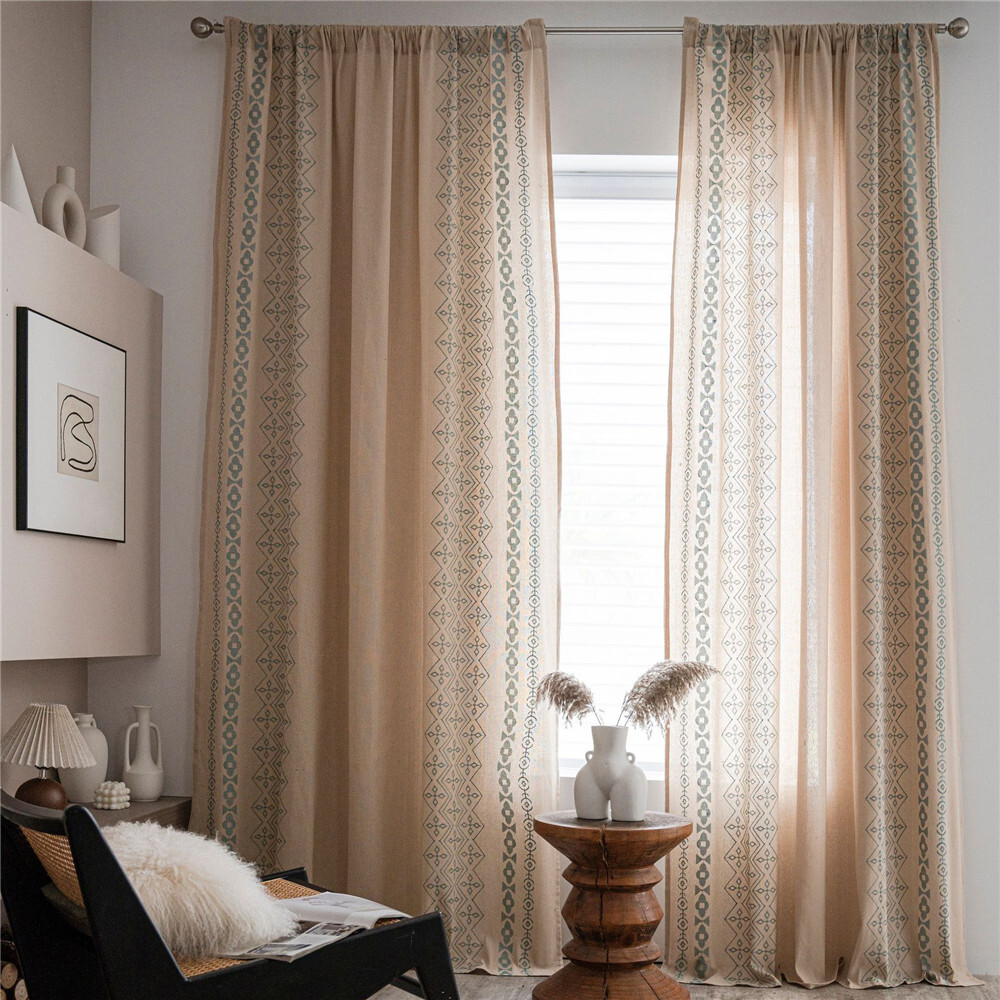 Home Decor For Living Room Window Drape Curtain Embroidery Panel