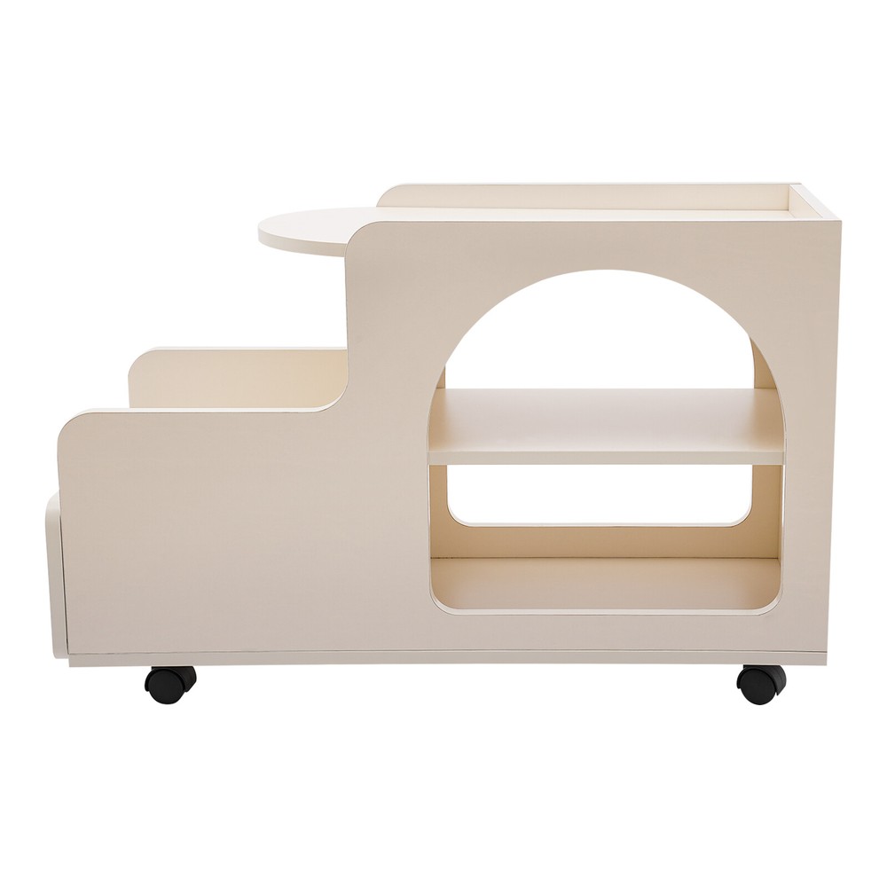 3-Tier Mobile Trolley Sofa Side Table Rolling Cart Storage Organizer with Wheels