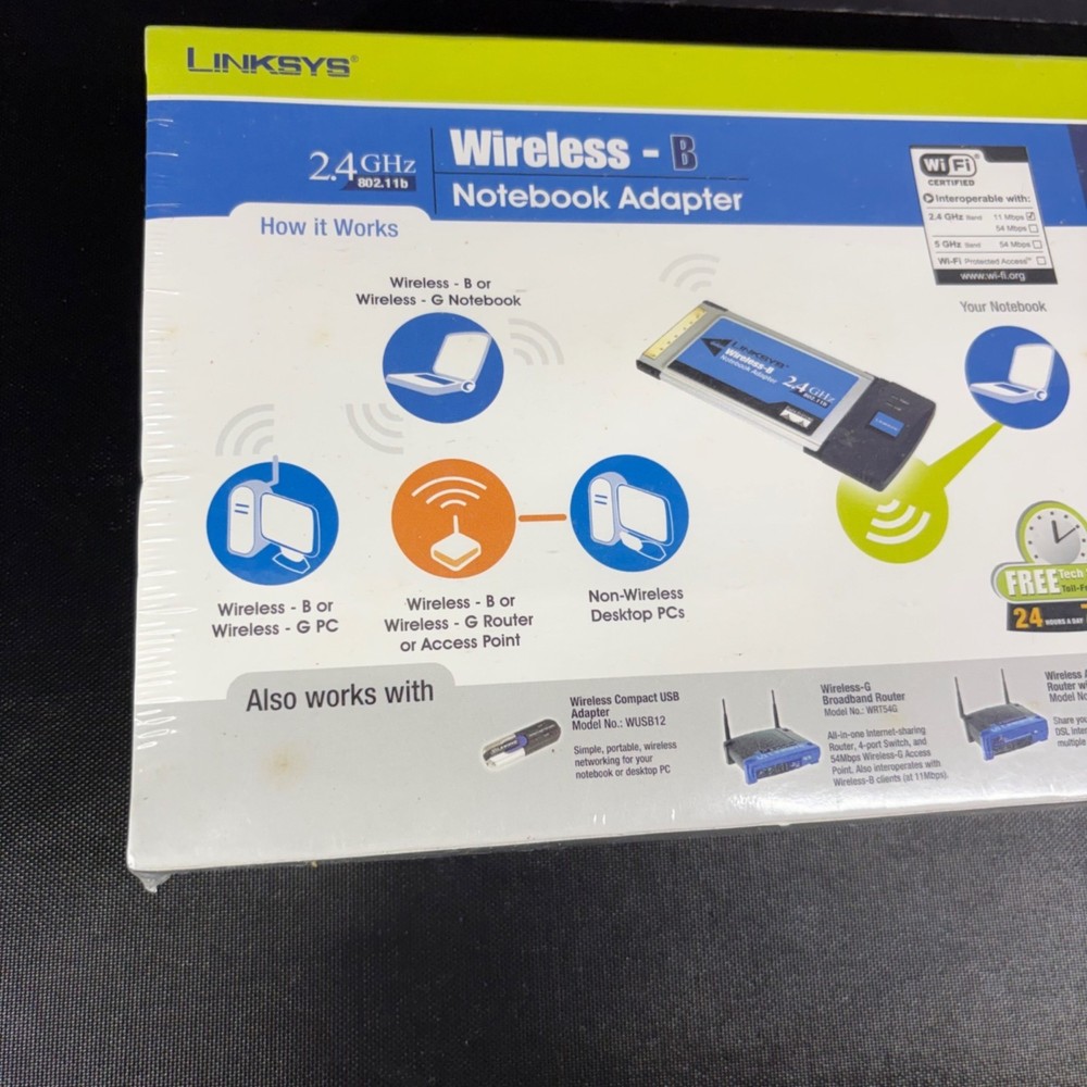 Linksys Wireless-B Notebook Adapter Model WPC11 Version 4 New Sealed
