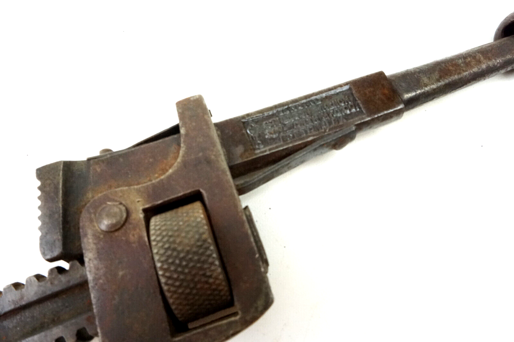 Genuine Stillson Pipe Wrench Missing Wood Handle USA Vintage