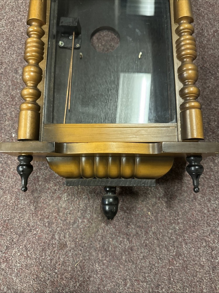 Antique 2 Weight German Vienna Regulator Wall Clock Case