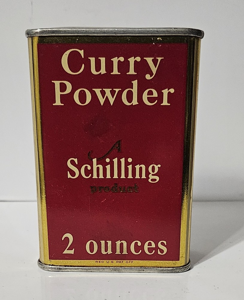 Vintage 1933 Schilling Curry Powder Tin - 2oz