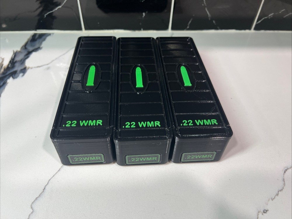 （3x )Sliding .22 WMR Ammo Storage Box Case - 100rd Round