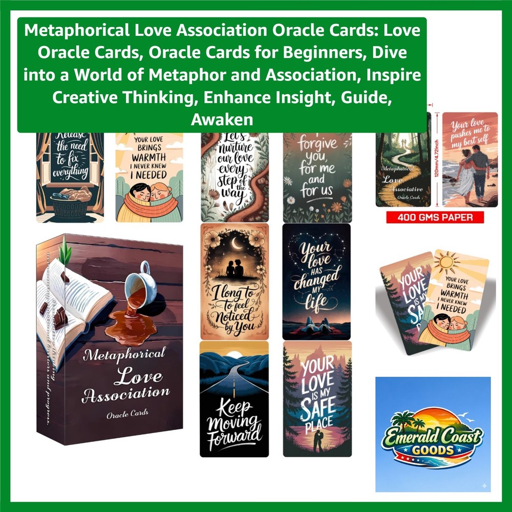 Elegant Metaphorical Oracle Cards - Enhance Creative Thinking & Reflection