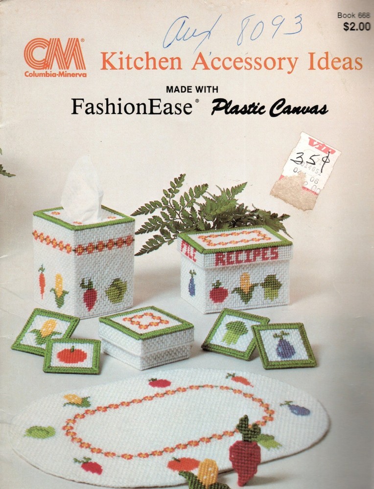 Columbia Minerva 668 KITCHEN ACCESSORY IDEAS Plastic Canvas Pattern Leaflet