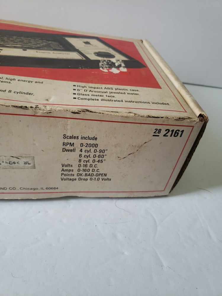 Sears Engine Analyzer Model 28-2161 w/ Leads & Manual