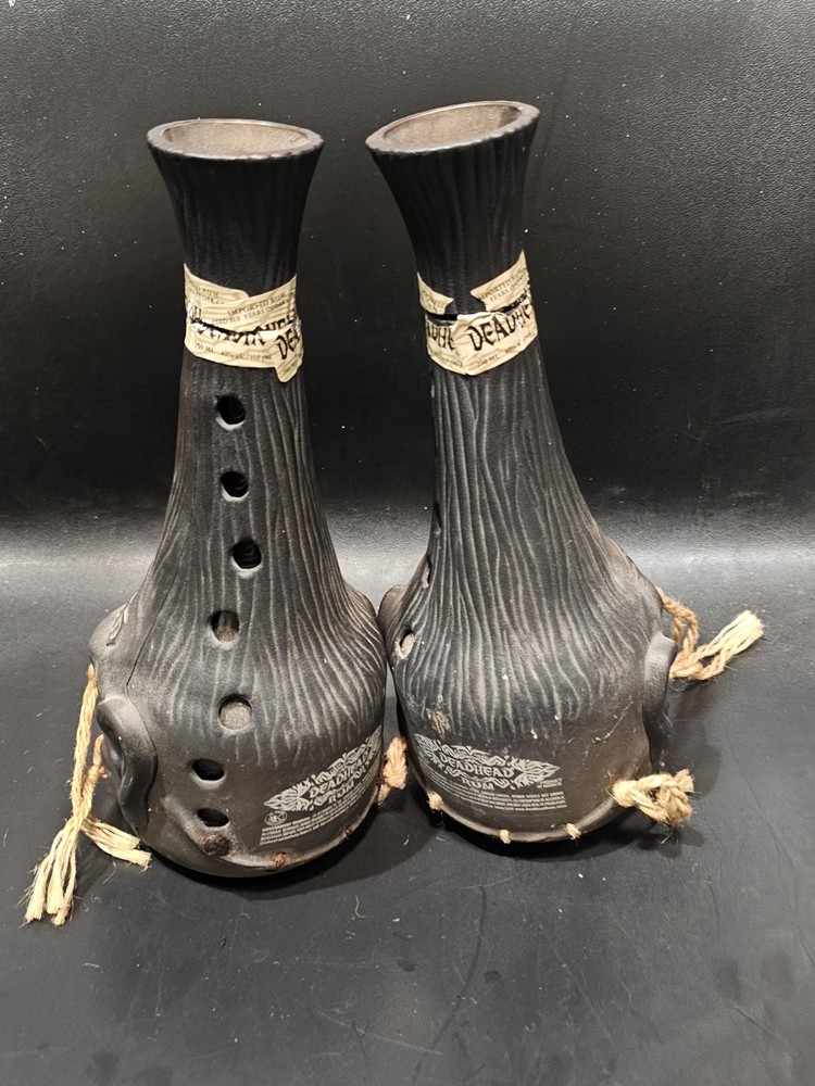 2 Deadhead Rum Tsantsa Empty Bottle Large Second Edition 750ml Shrunken Head