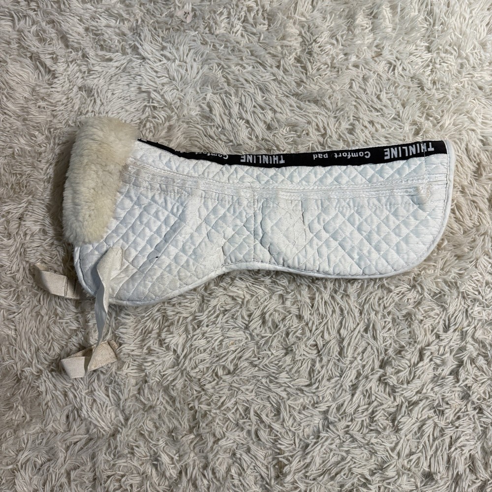 White ThinLine Horseback Riding English Half Pad