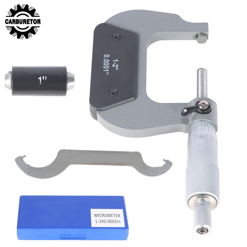 1-2 " .0001" Carbide Tipped Micrometer Outside Micrometer High Precision