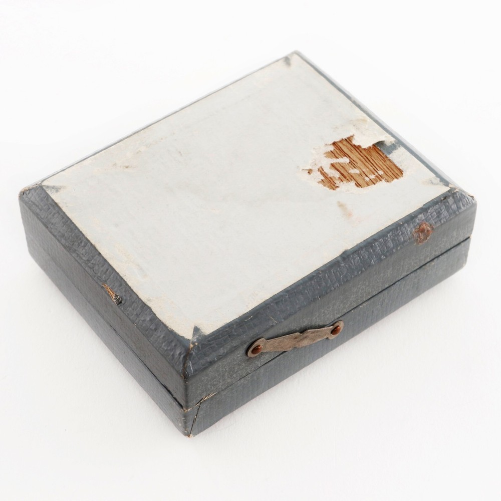 JAPANESE 950 SILVER PERFUME,FUNNEL ORIGINAL BOX SCROLL & FOLIATE MONOGRAM LIS
