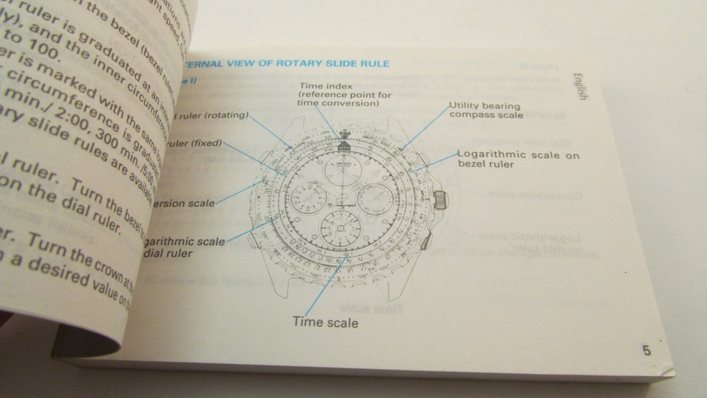 Seiko Rotary Slide Rule Manual 2006 Multi Language