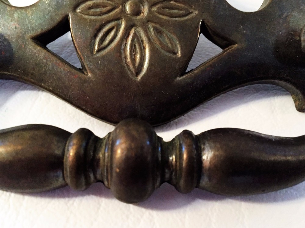 Antique Hardware Brass Chippendale Colonial drawer pull 3"centers