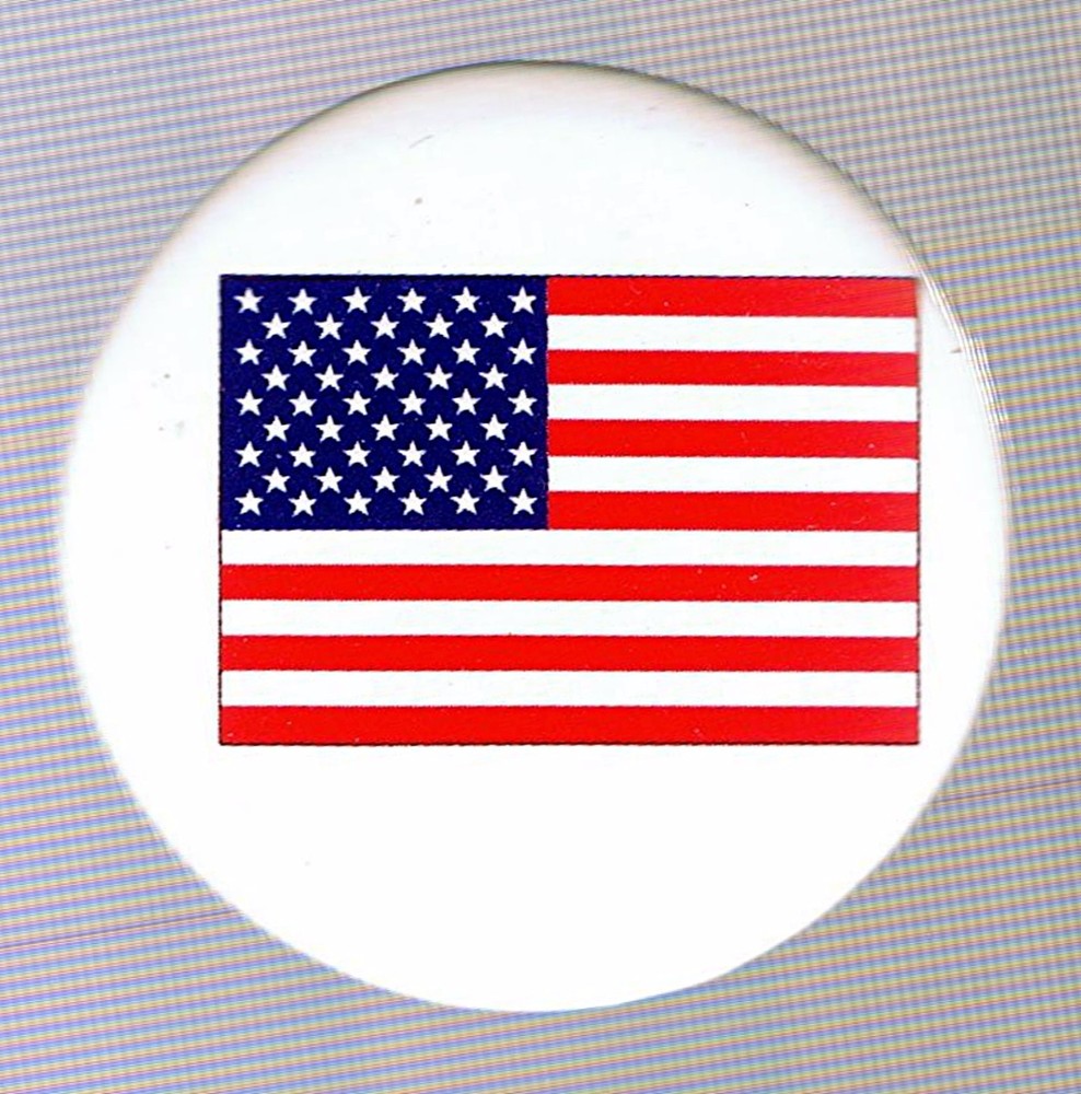 America Flag Collectible Button